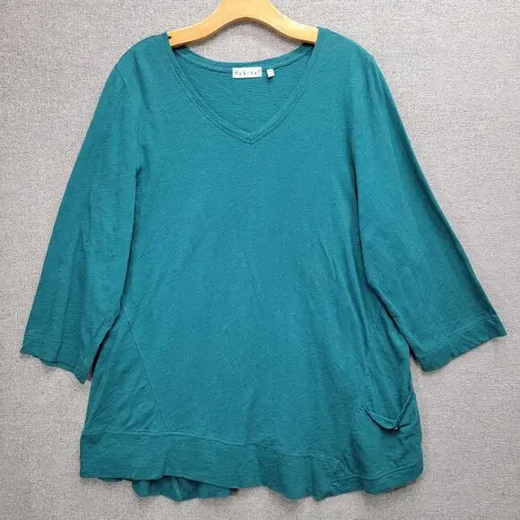 HABITAT TEAL LAGENLOOK TUNIC TOP, SIZE XL0 - Picture 1 of 7